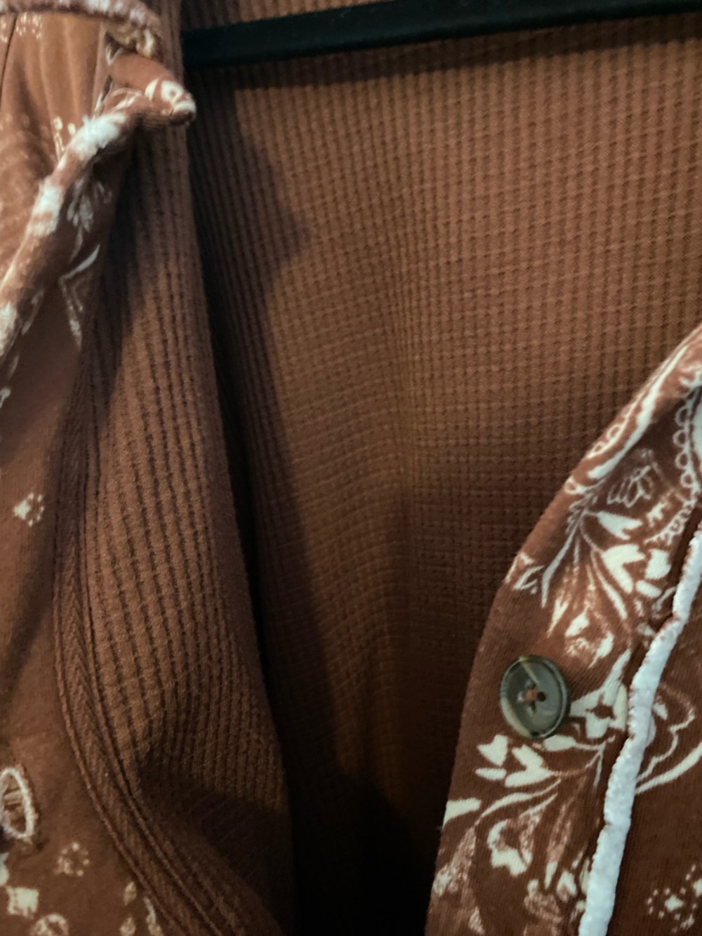 Free People Thermal Bandana Print Shacket Jacket - Picture 8 of 11